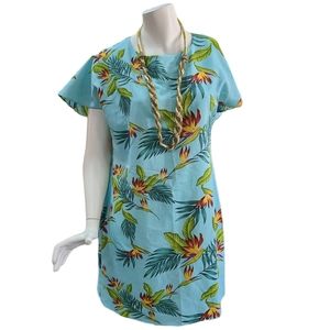 Charming Charlie Birds of Paradise Scoop Neck Short Sleeve Dress Women's Small